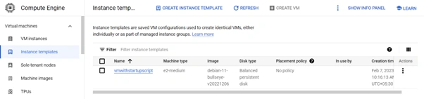 Understanding Instance templates and leveraging Instance templates to simplify VM instance creation process