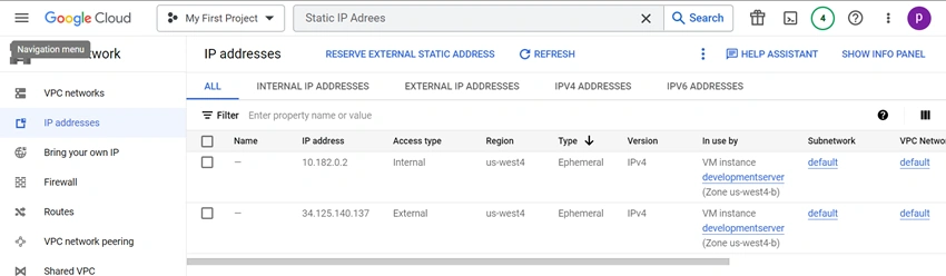 Understanding Internal and External IP Address in Google Cloud VM Instances and working with static IP Address