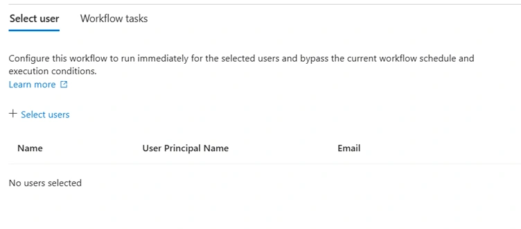 Select user