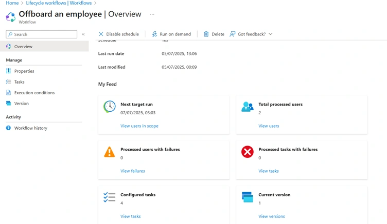 Offboard an employee
