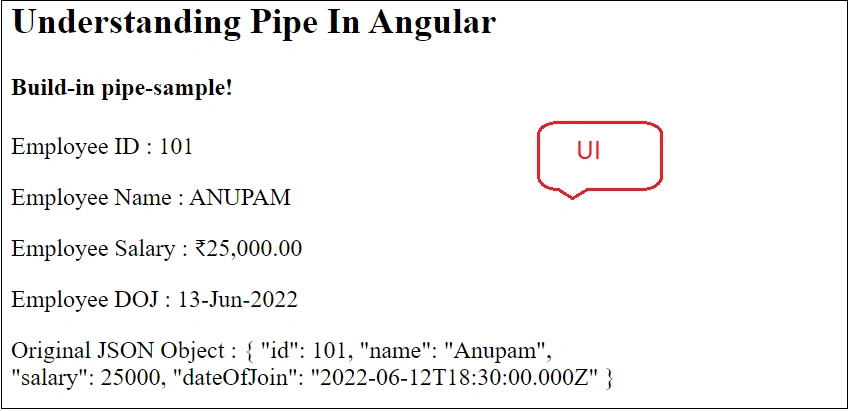 Build-in Pipes in Angular