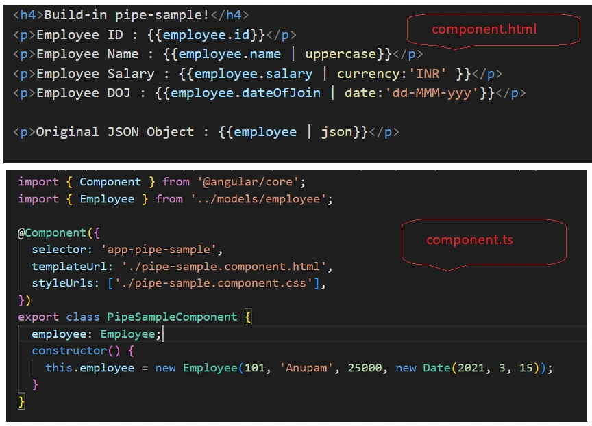 Build-in Pipes in Angular