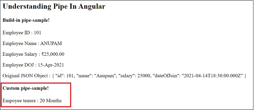 How to create a custom pipe in Angular