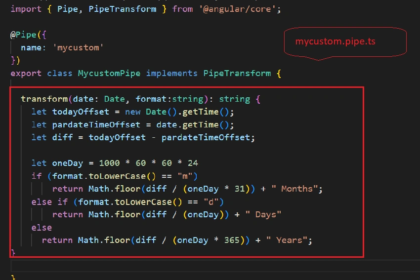 How to create a custom pipe in Angular