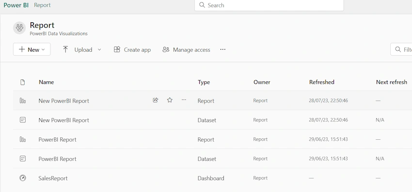 Pin Report to Dashboard