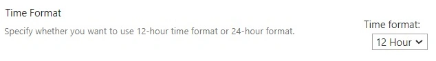 Time format