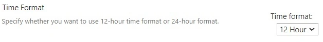 Time format