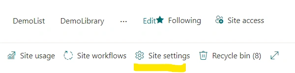 Site Settings