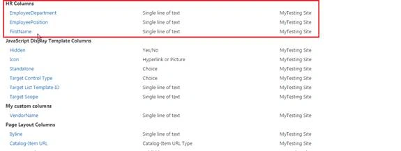 HR Columns