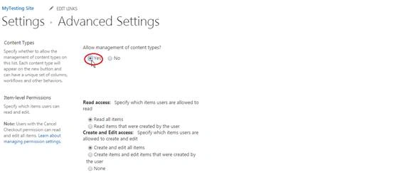 content types