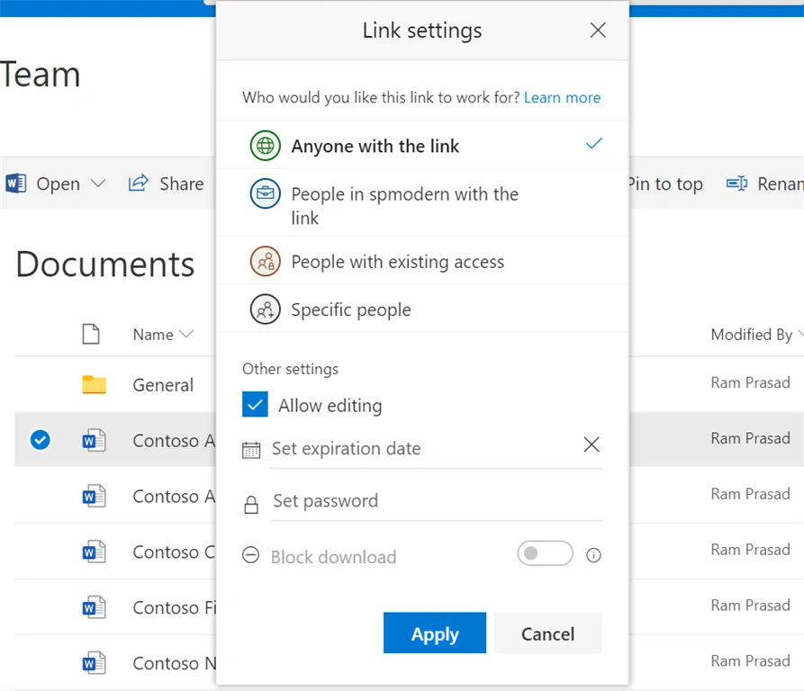 Understanding SharePoint Online File Sharing and when Unique Permissions are created