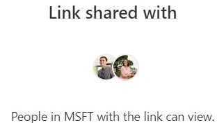 Link shared with