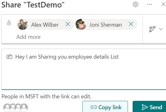 Share test demo