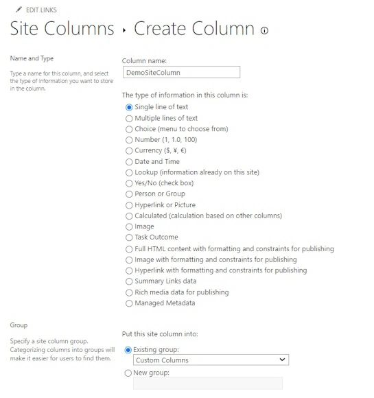Create column