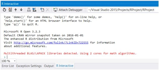 R interactive shell