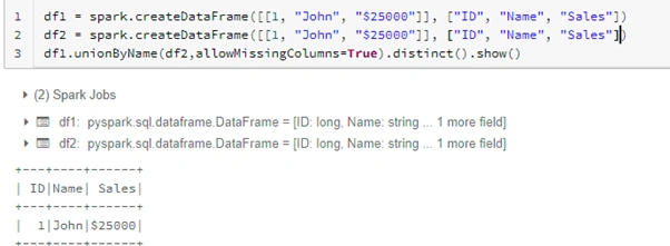 UNION In PySpark SQL