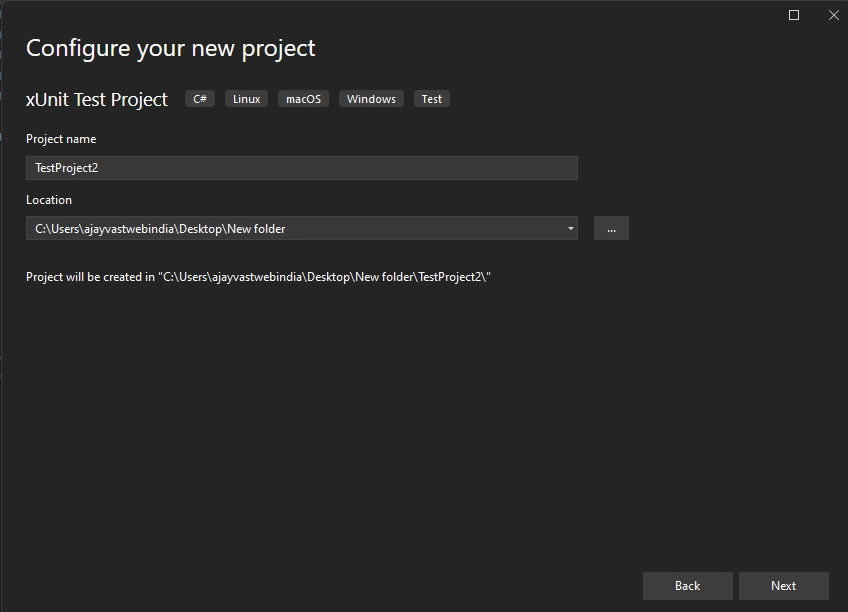 Configure your new project