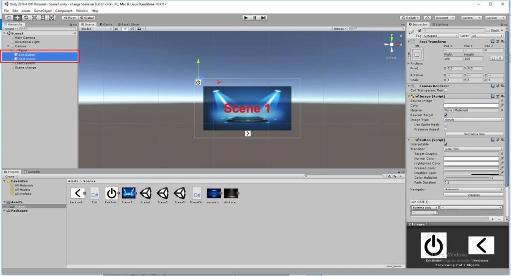 Unity Change Scene On Button Click Using C# Scripts In Unity
