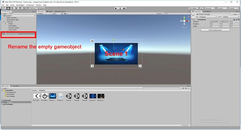 Unity Change Scene On Button Click Using C# Scripts In Unity