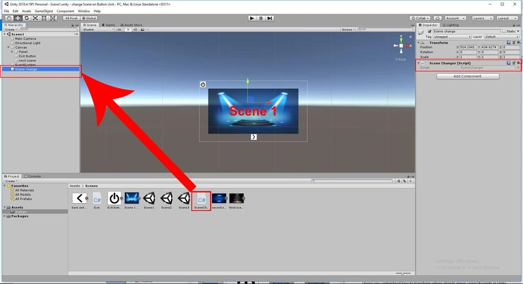 Unity Change Scene On Button Click Using C# Scripts In Unity