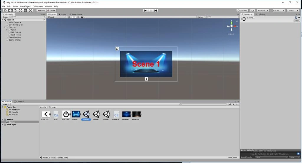 Unity Change Scene On Button Click Using C# Scripts In Unity