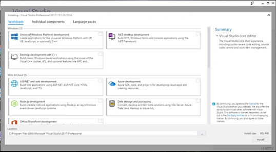 visual studio 2017