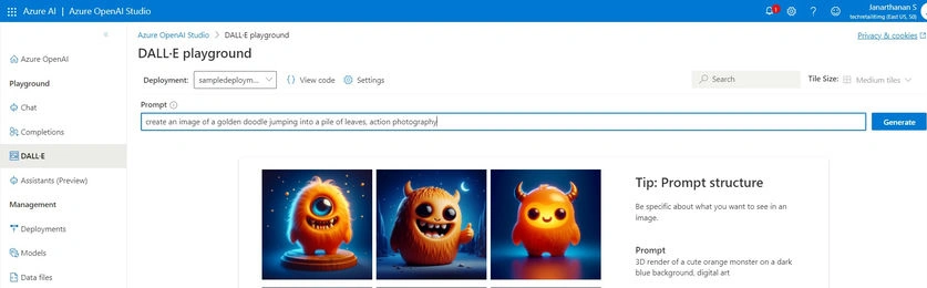 Click generate