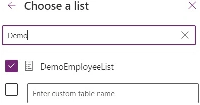 Choose a list