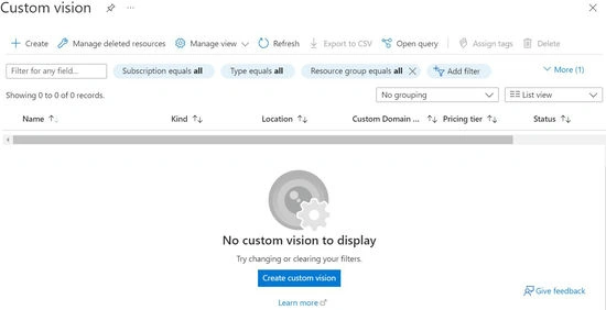 Custom vision