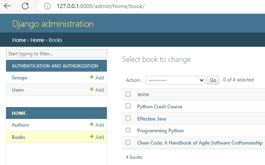 Select book to change