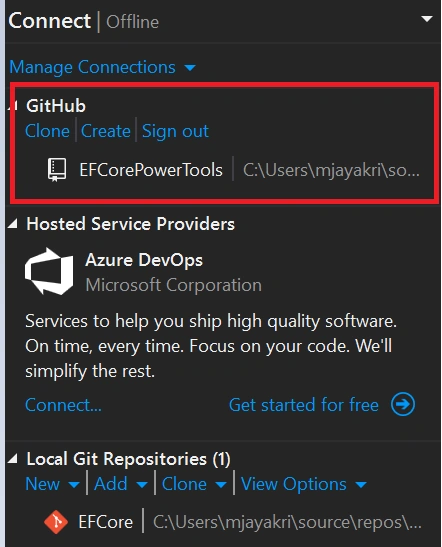 Up and Running with Git Hub extension in Visual Studio