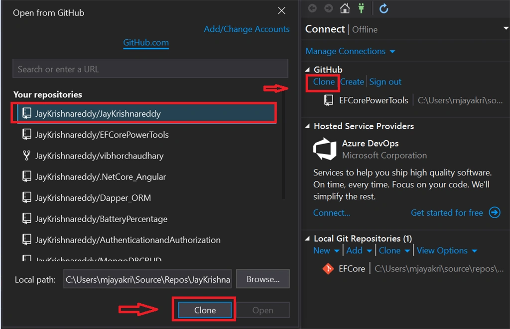 Up and Running with Git Hub extension in Visual Studio