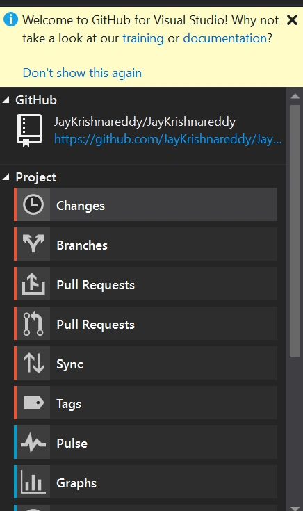 Up and Running with Git Hub extension in Visual Studio