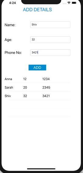 Update And Delete Operations Using Core Data Framework