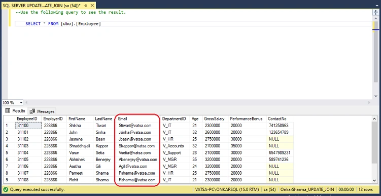 SQL Server UPDATE JOIN