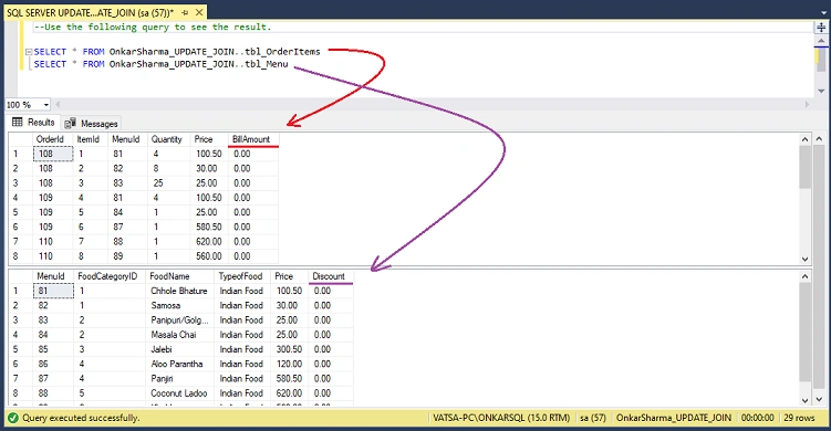 SQL Server UPDATE JOIN