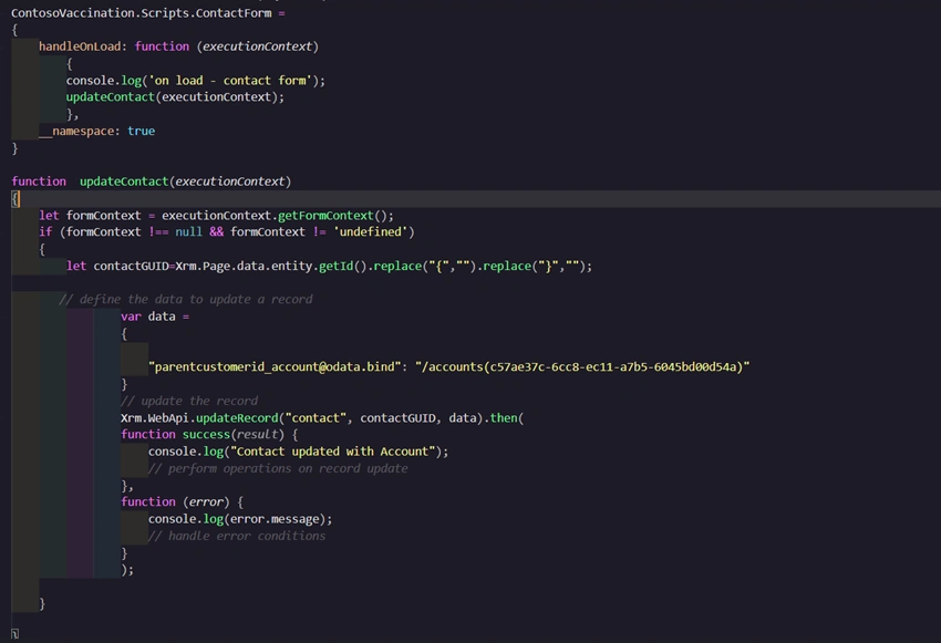 Update Associations using XRM WebApi with Webresource in Dynamics CRM