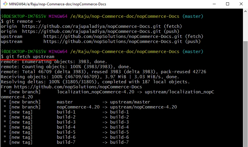 Update Git Fork From Base Repository