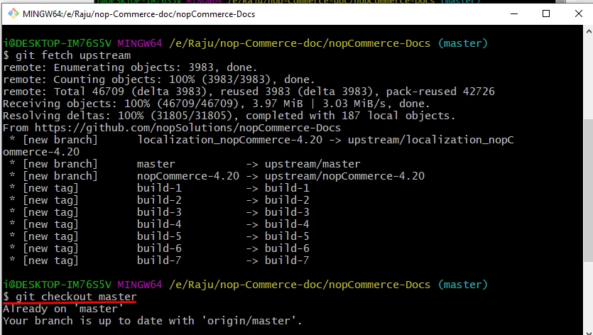 Update Git Fork From Base Repository