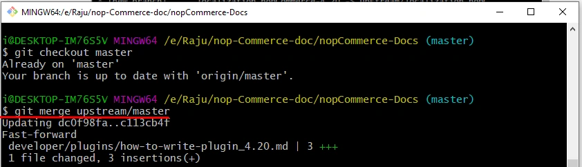 Update Git Fork From Base Repository