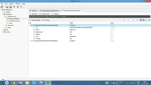 Update Operation In MonGoDB Using Robo 3T
