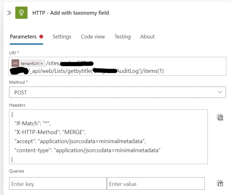 HTTP action