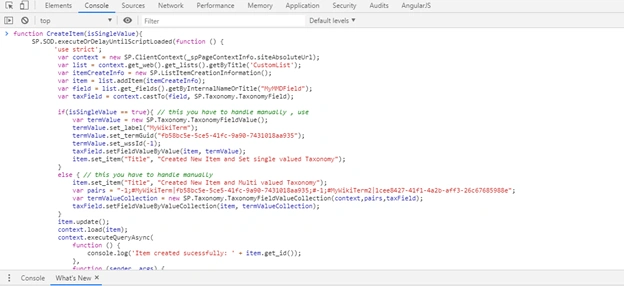 Update Taxonomy Or Managed Metadata Field Via SharePoint JSOM