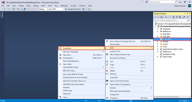 UpdateModel And TryUpdateModel In ASP.NET MVC