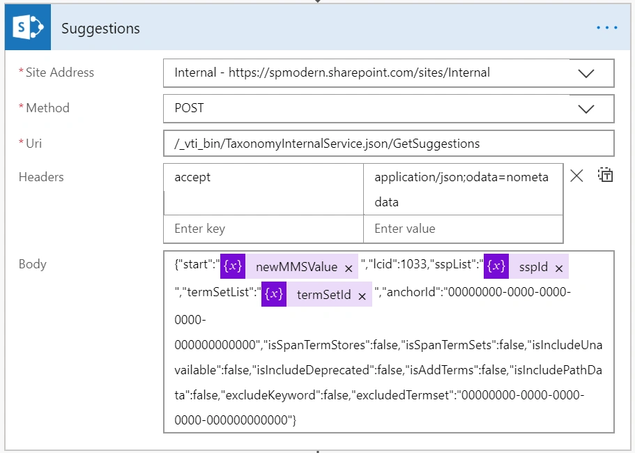 Updating An Managed Metadata (MMS) Column Dynamically In A SharePoint List Using MS Flow