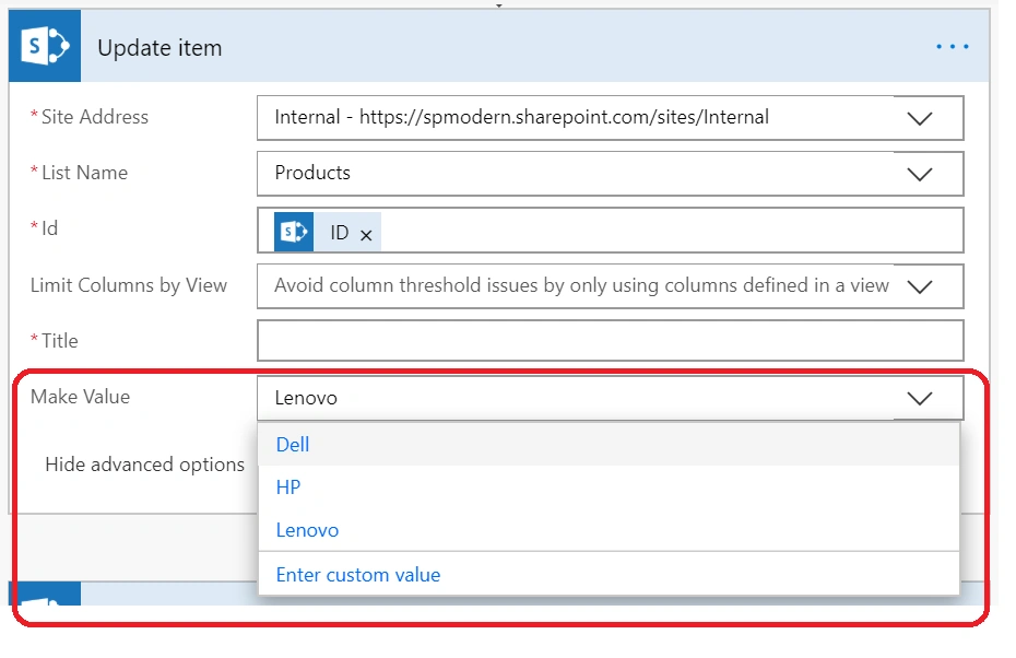 Updating An Managed Metadata (MMS) Column Dynamically In A SharePoint List Using MS Flow