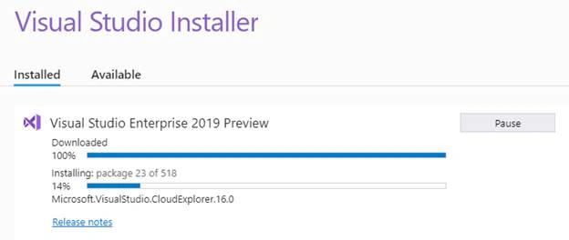 Steps For Visual Studio 2019 Preview Update Version 16.0.0 Preview 2.1