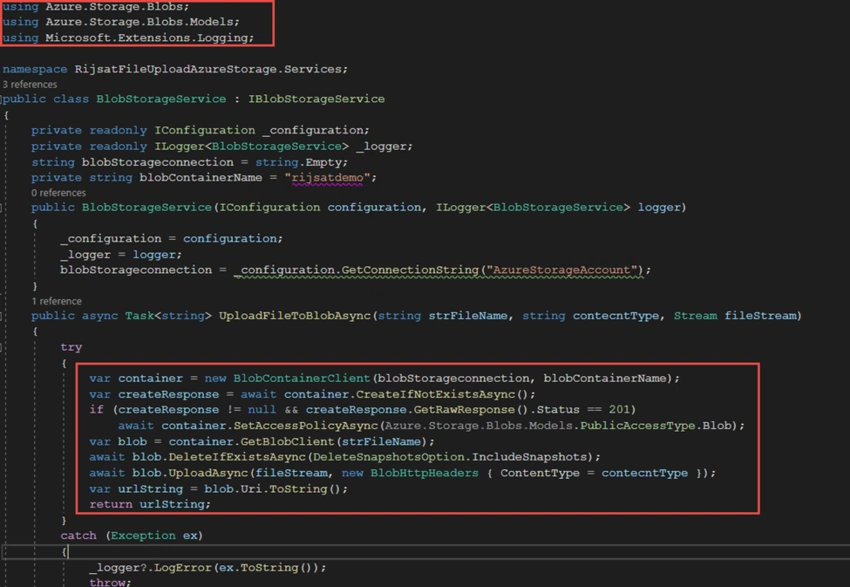 Upload and Delete Files in Azure Blob Storage Using Blazor Apps With .NET 7