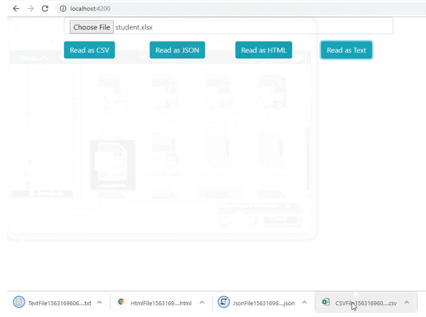 Upload And Download Excel Files In Various Format In Angular 8