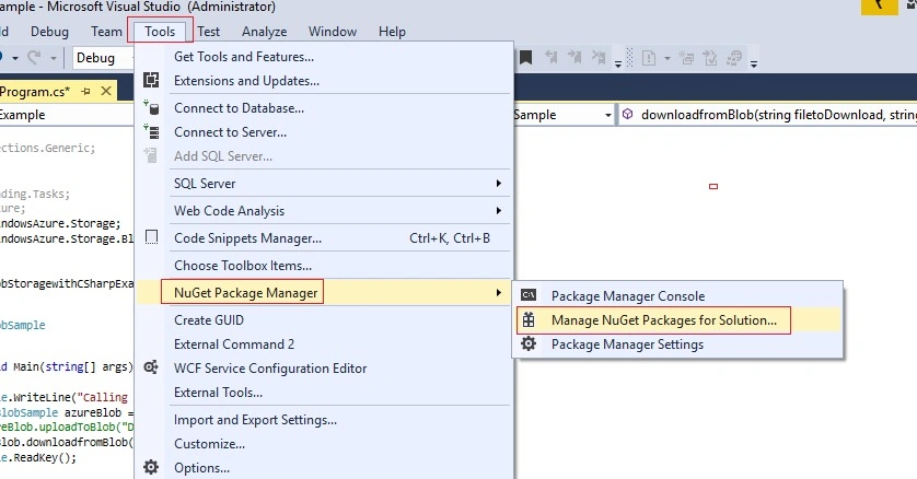 Nuget package manager
